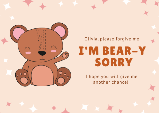 Apology Card Design Apology Card Design
