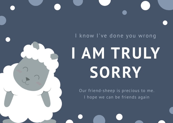 Apology Card Design Apology Card Design
