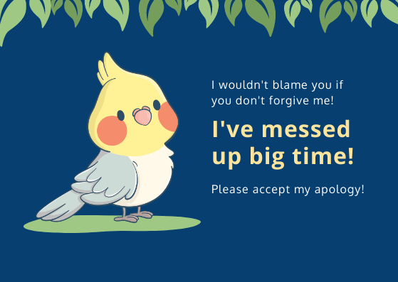 Apology Card Design