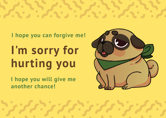 Apology Card Design Apology Card Design