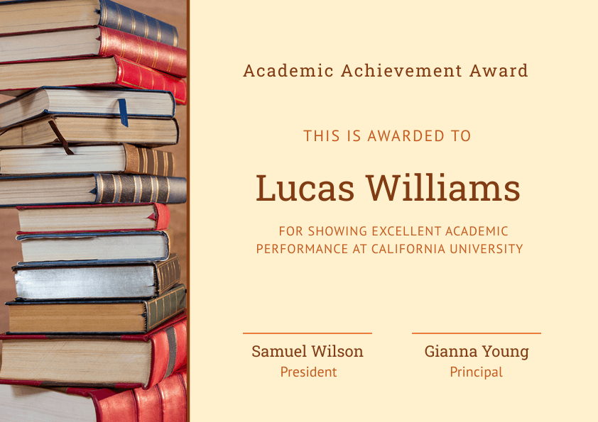 Academic Certificate Design Academic Certificate Design