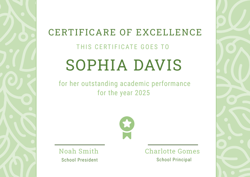 Academic Certificate Design Academic Certificate Design