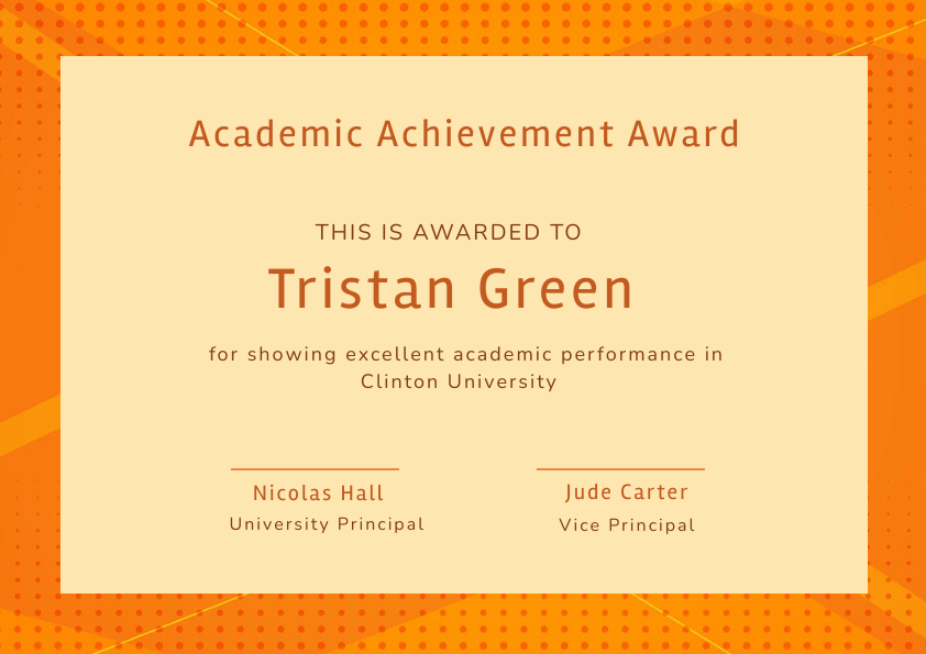 Academic Certificate Design Academic Certificate Design