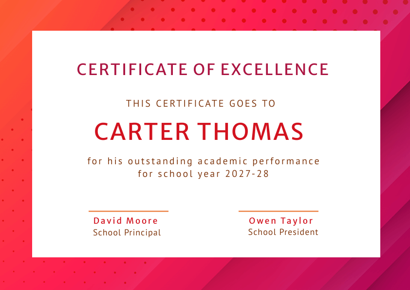 Academic Certificate Design Academic Certificate Design