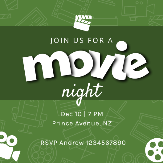 Movie Night Invitation Movie Night Invitation