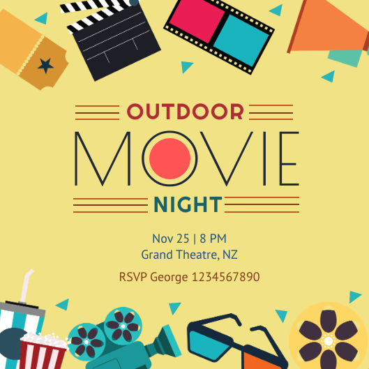 Movie Night Invitation Movie Night Invitation