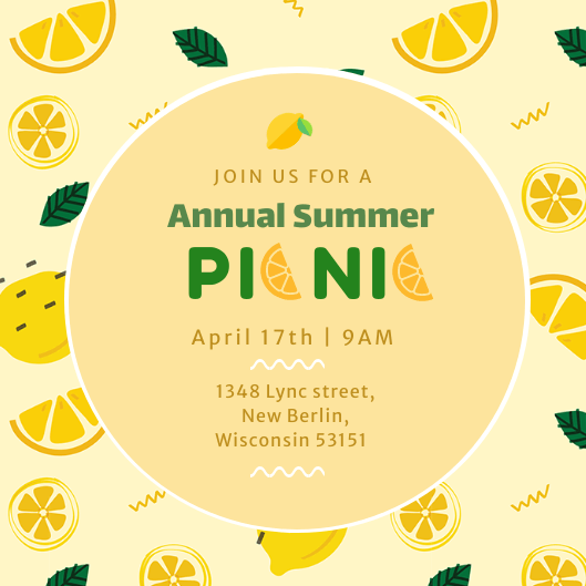Picnic Invitation Picnic Invitation