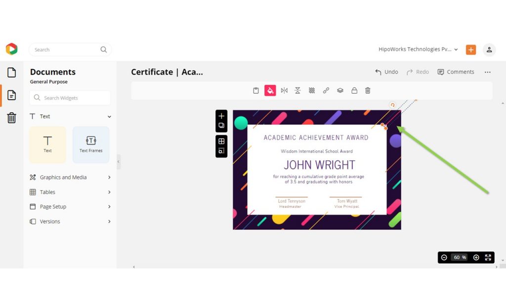 Academic Certificate Design Academic Certificate Design