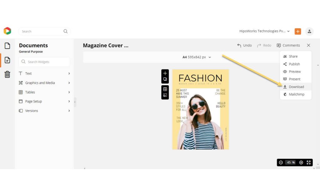 Fashion Magazine Cover Design