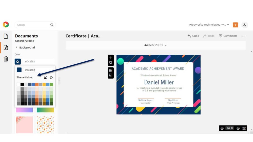 Academic Certificate Design