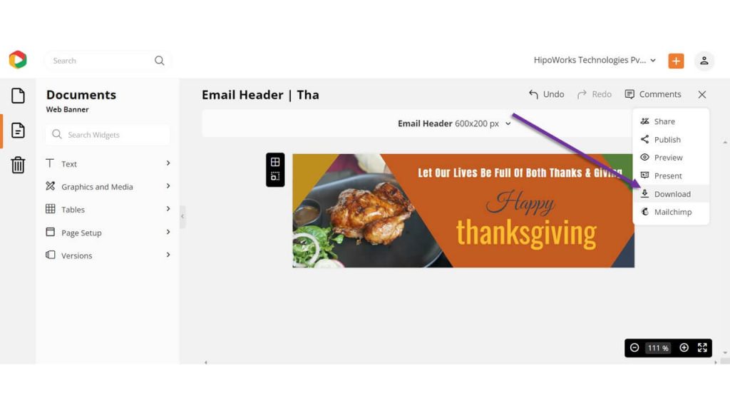 Thanksgiving Email Header