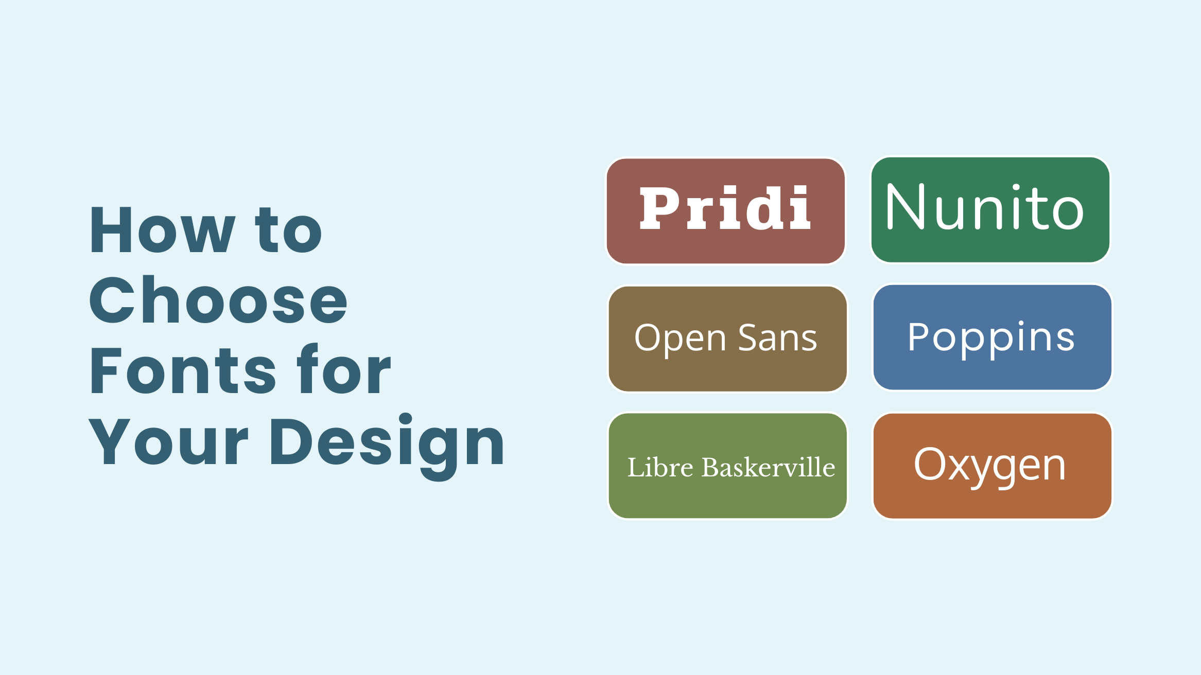 How to Choose Fonts for Your Design
