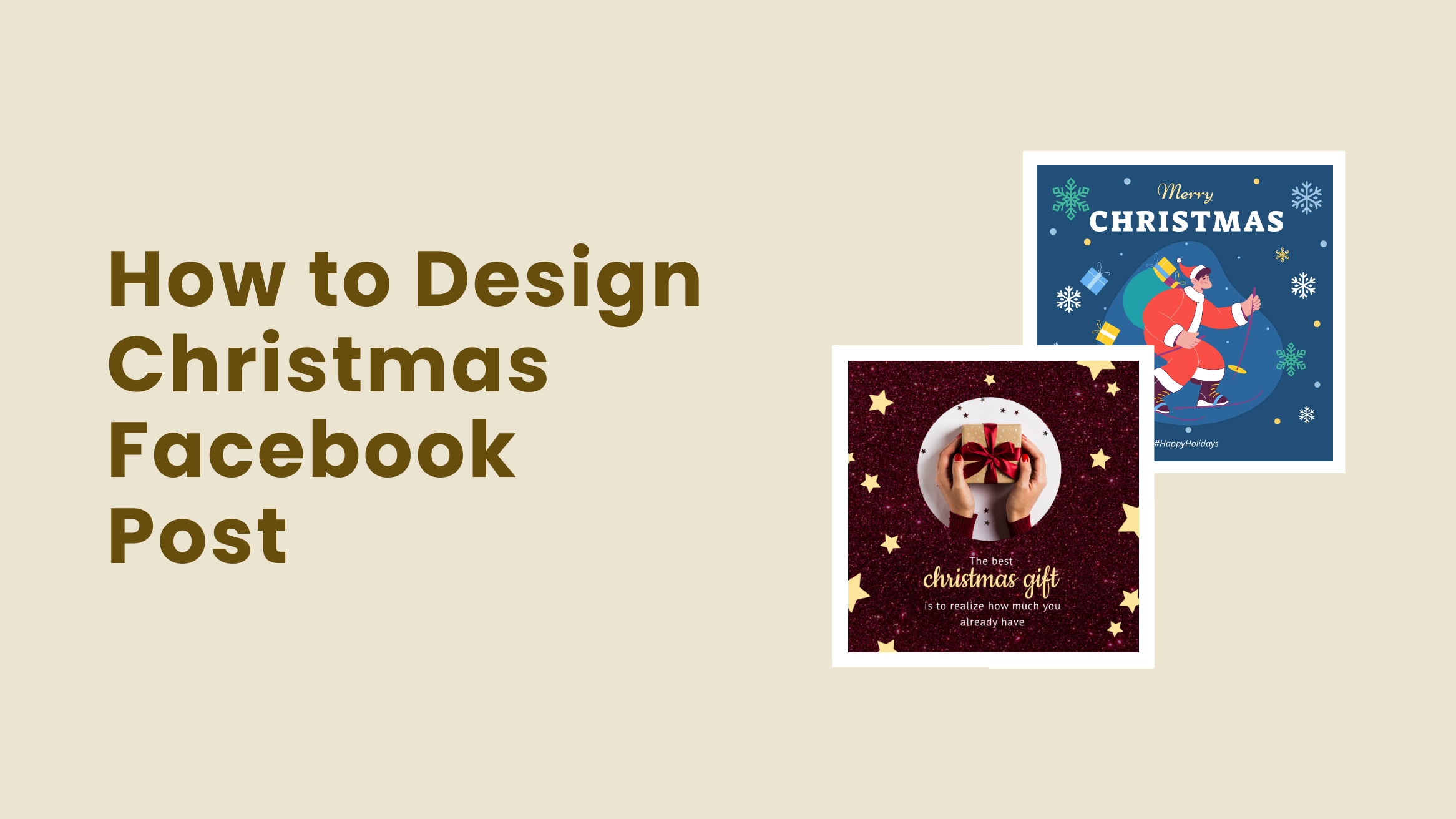 How to Design Stunning Christmas Facebook Post Online Blog Banner