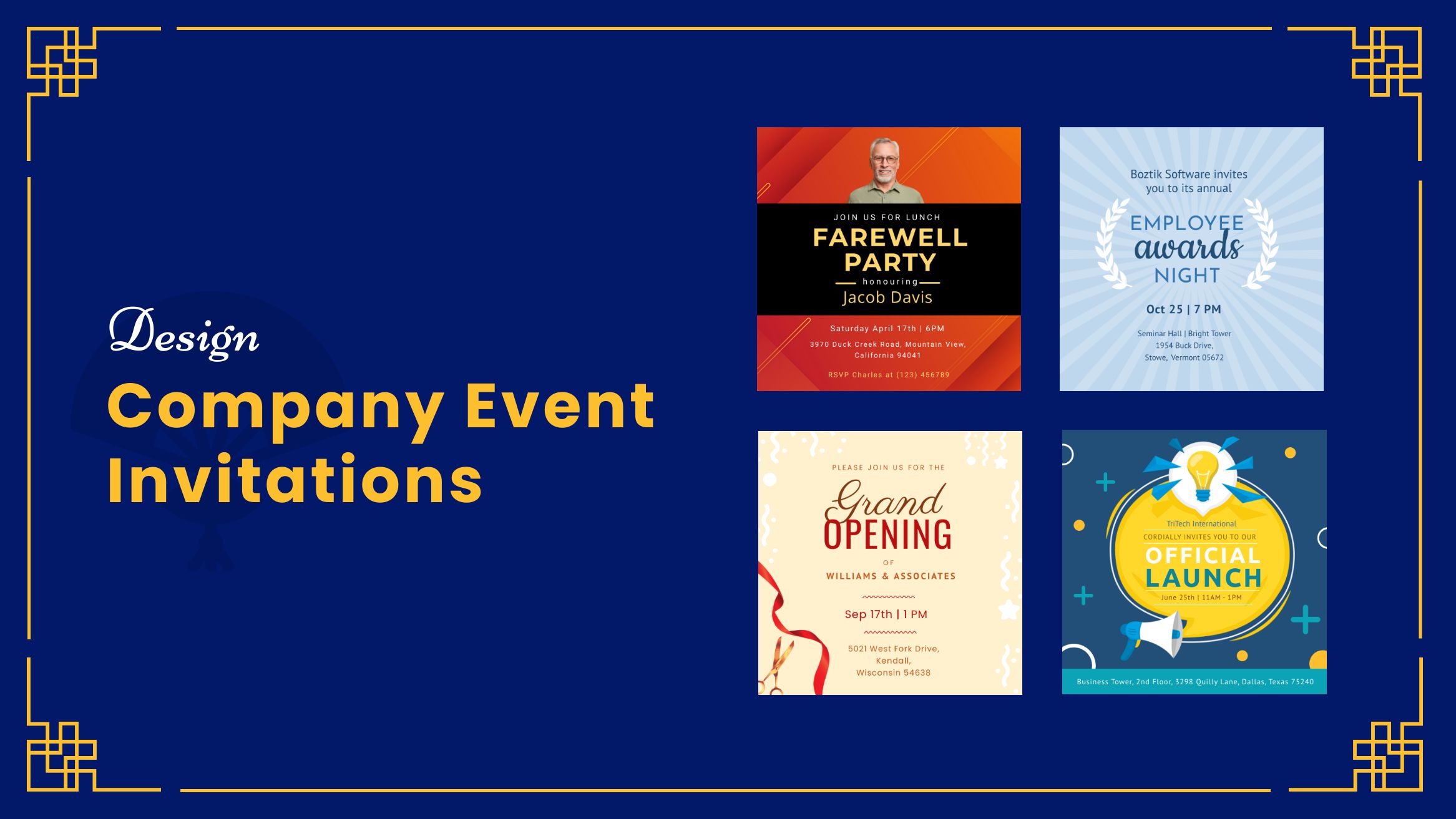 Design Company Event Invitation Blog Banner