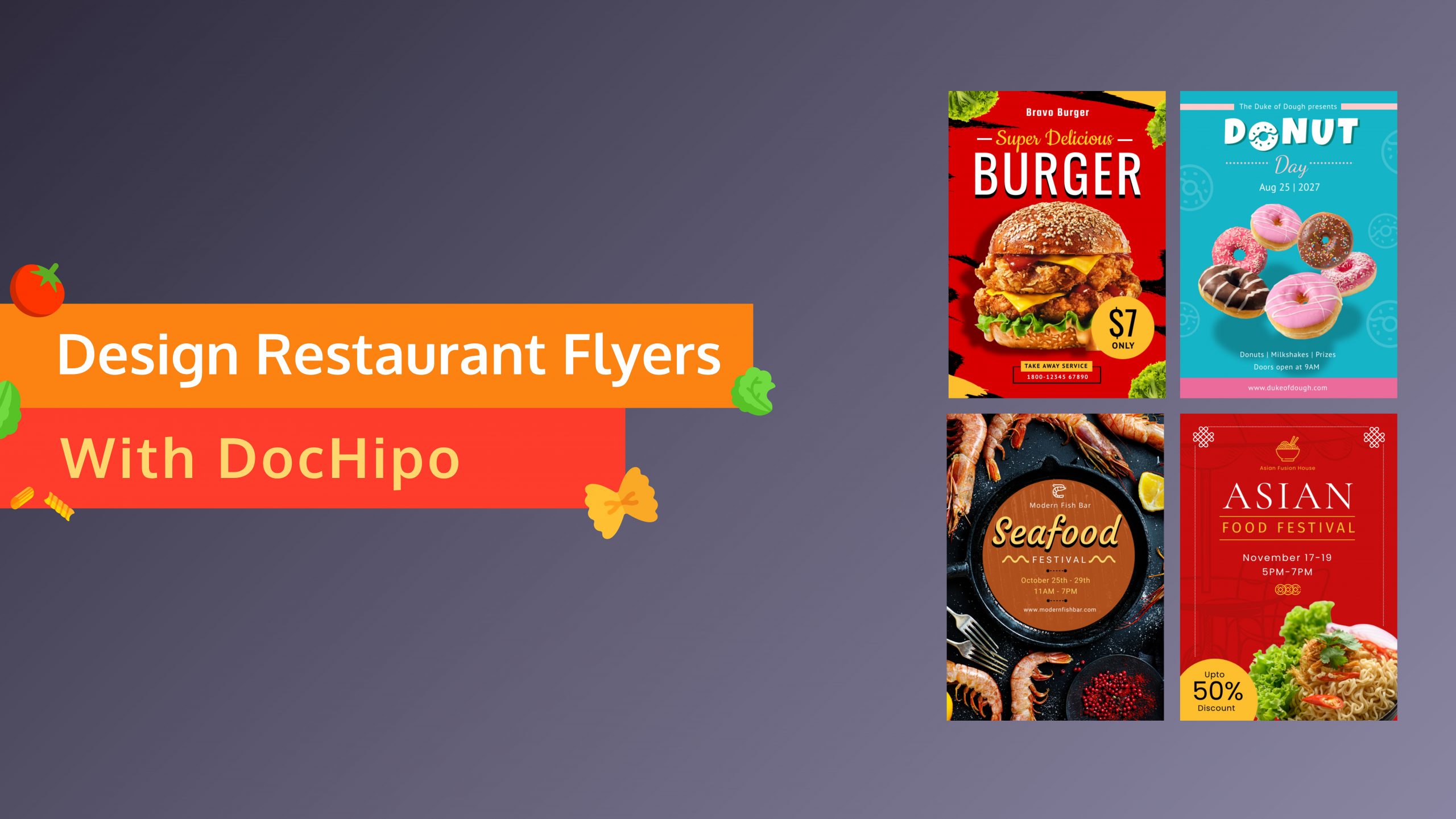 Design Restaurant Flyers With DocHipo