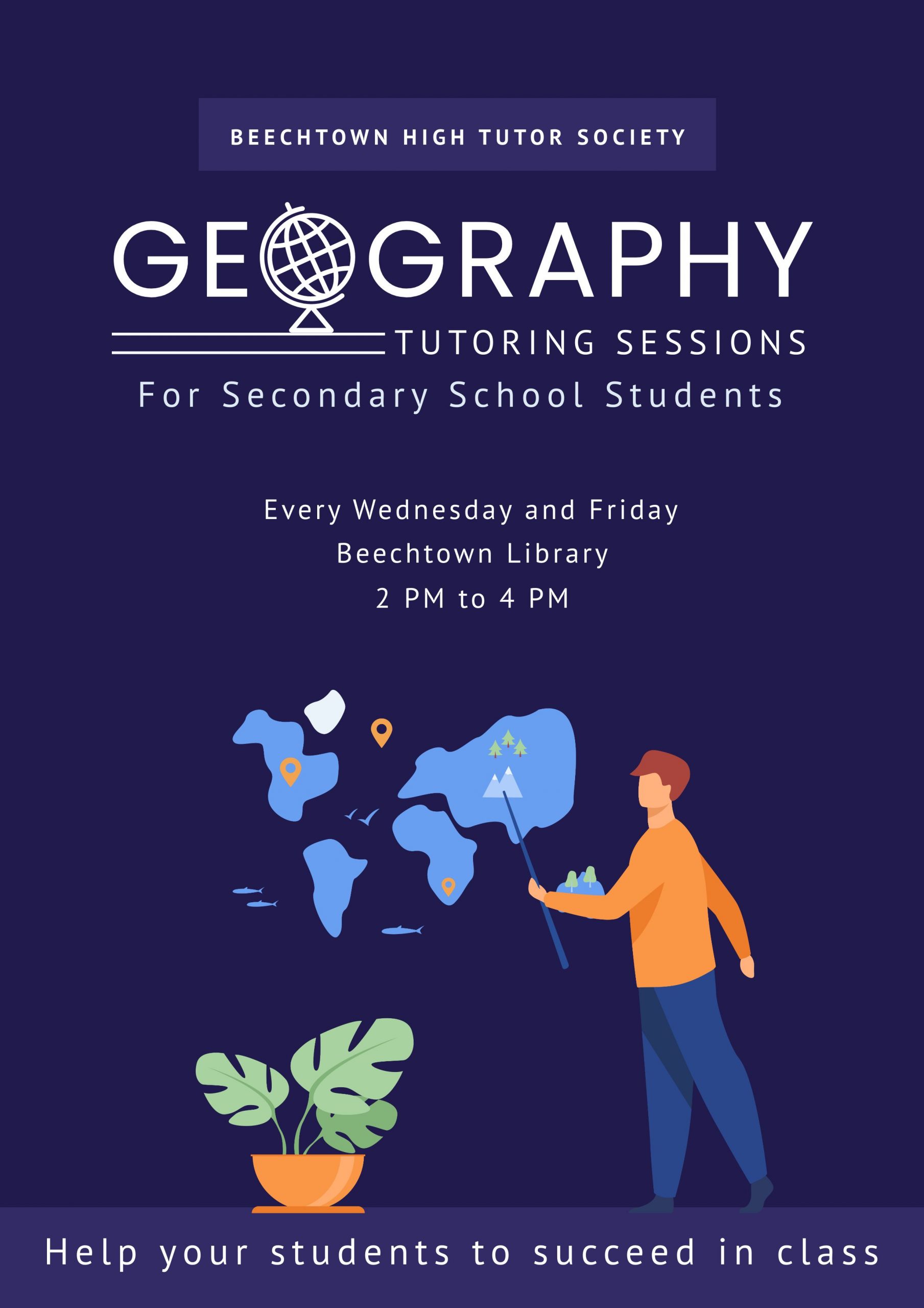 Geography Tutoring Sessions Poster Template by DocHipo