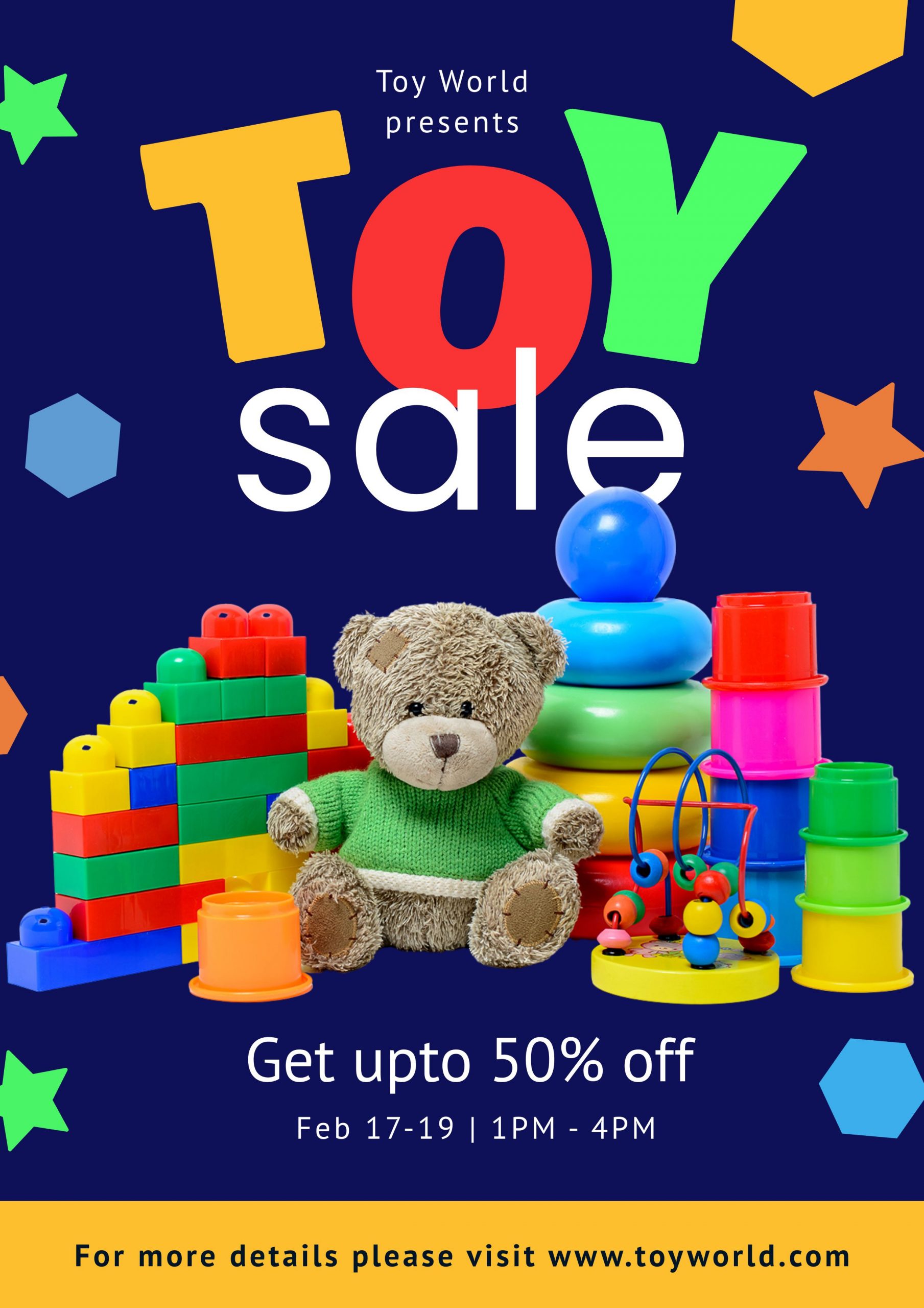 Toy Sale Poster Template designed by DocHipo