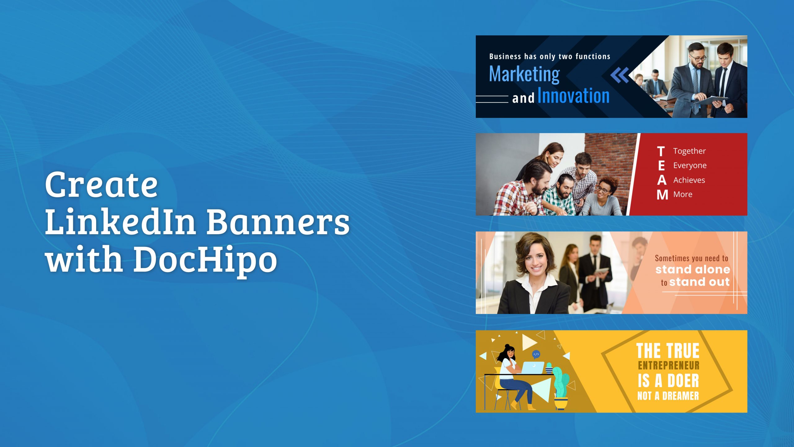 Create LinkedIn Banner With DocHipo Blog Banner