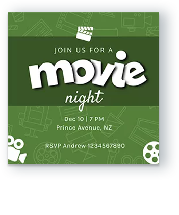 Movie Night Invitation Templates