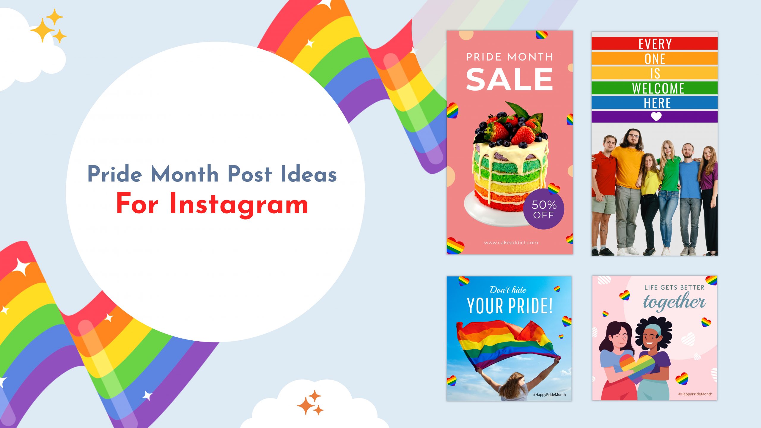 Pride Month Post Ideas For Instagram Blog Banner