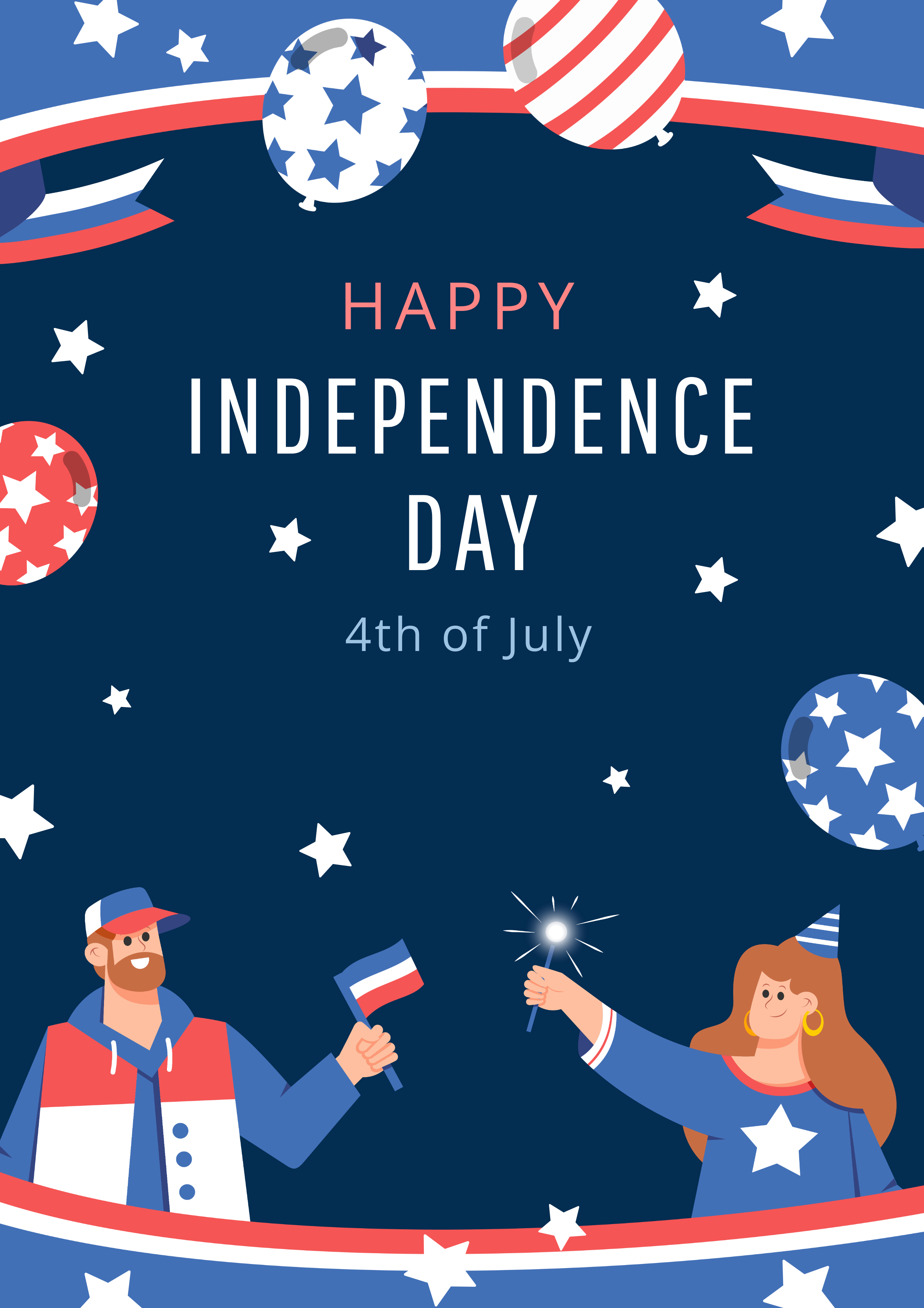 DocHipo's Illustrated 4th of July Poster Template