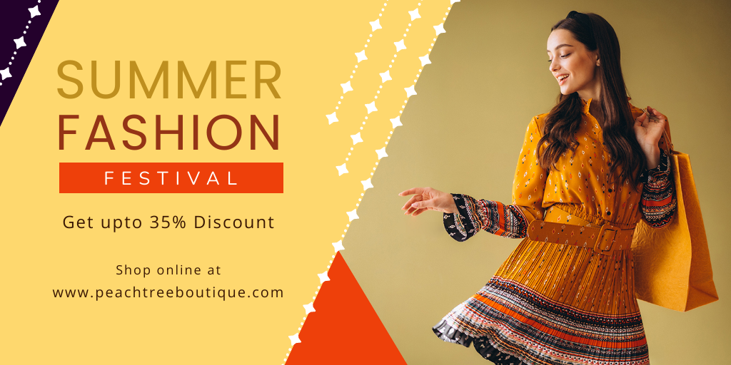 Summer Fashion Festival Twitter Post Template