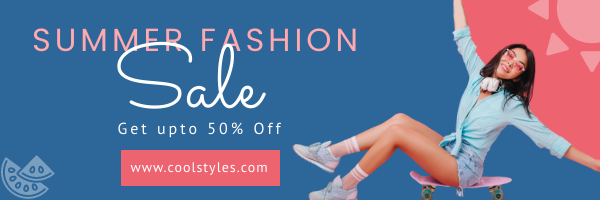 Summer Fashion Sale Template for Email Header