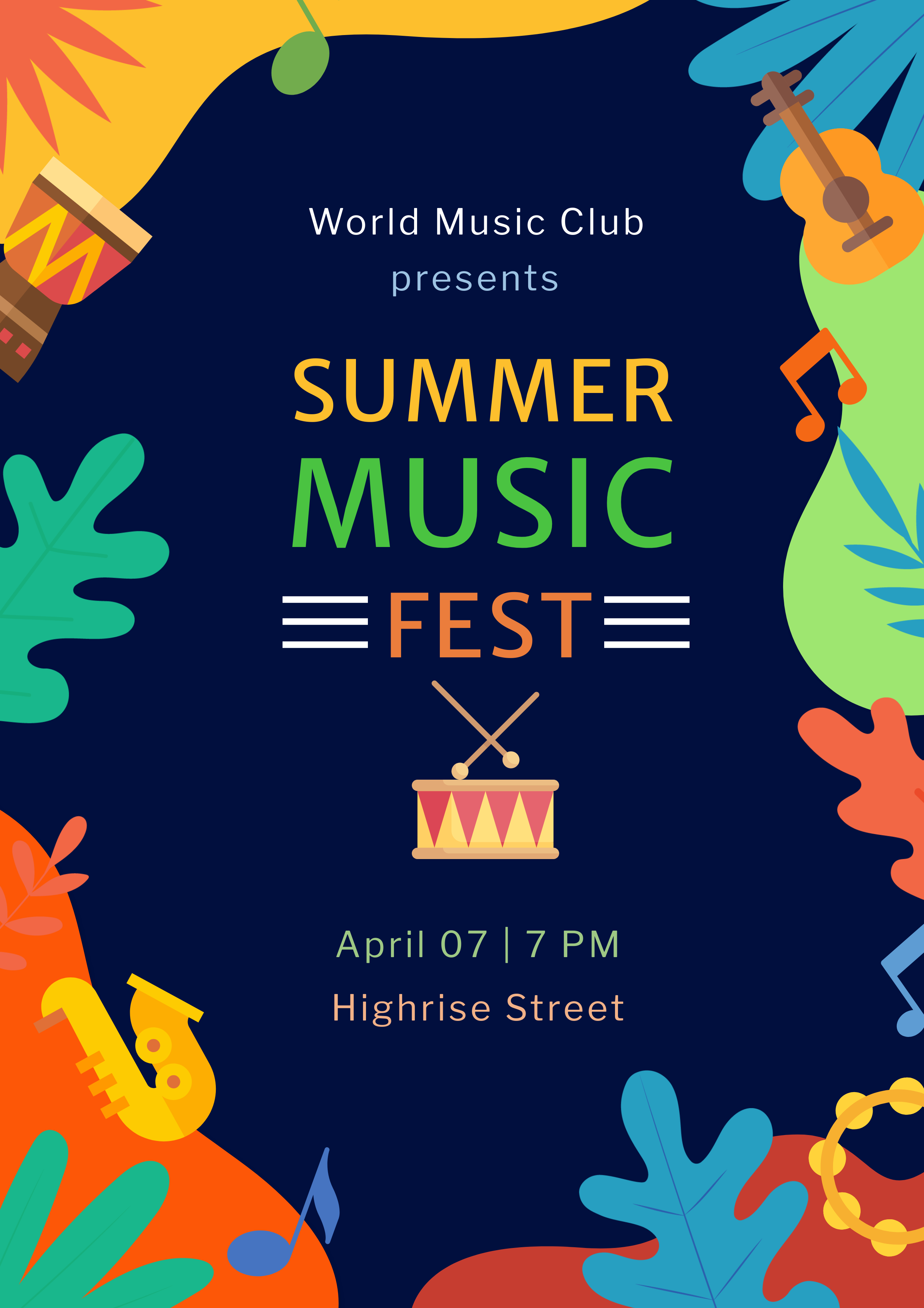 Summer Music Fest Poster Template
