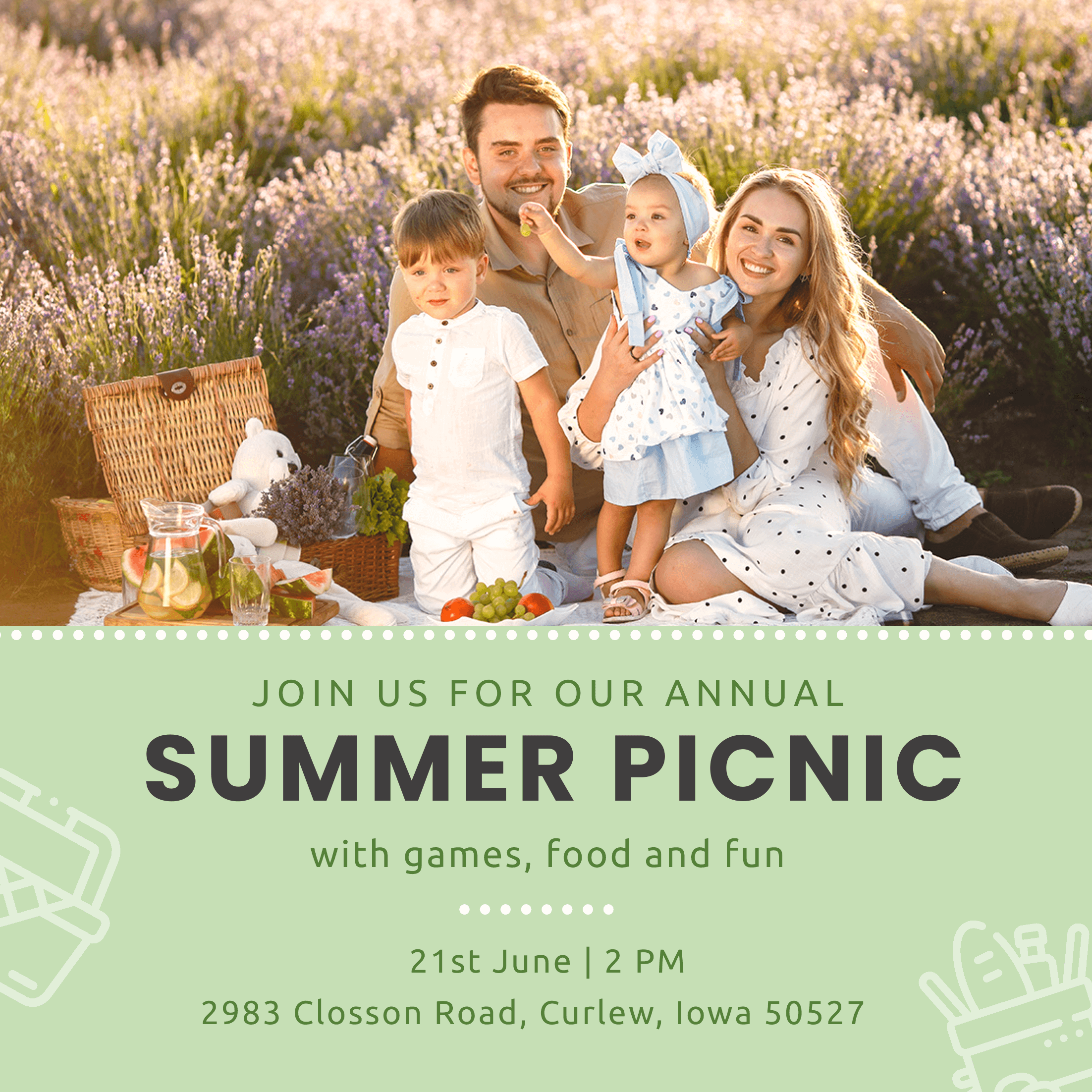 Picnic Invitation Template