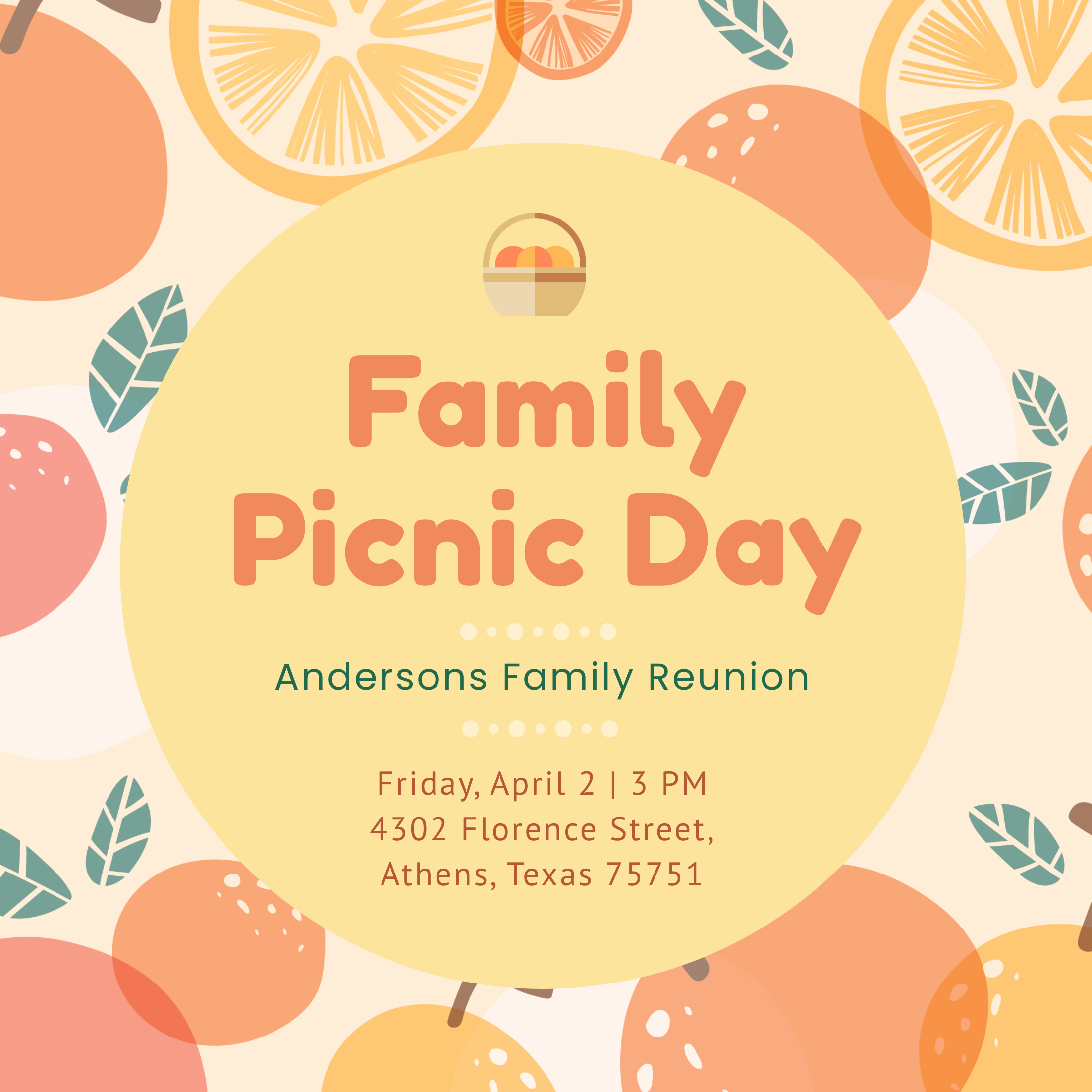 Picnic Invitation Template