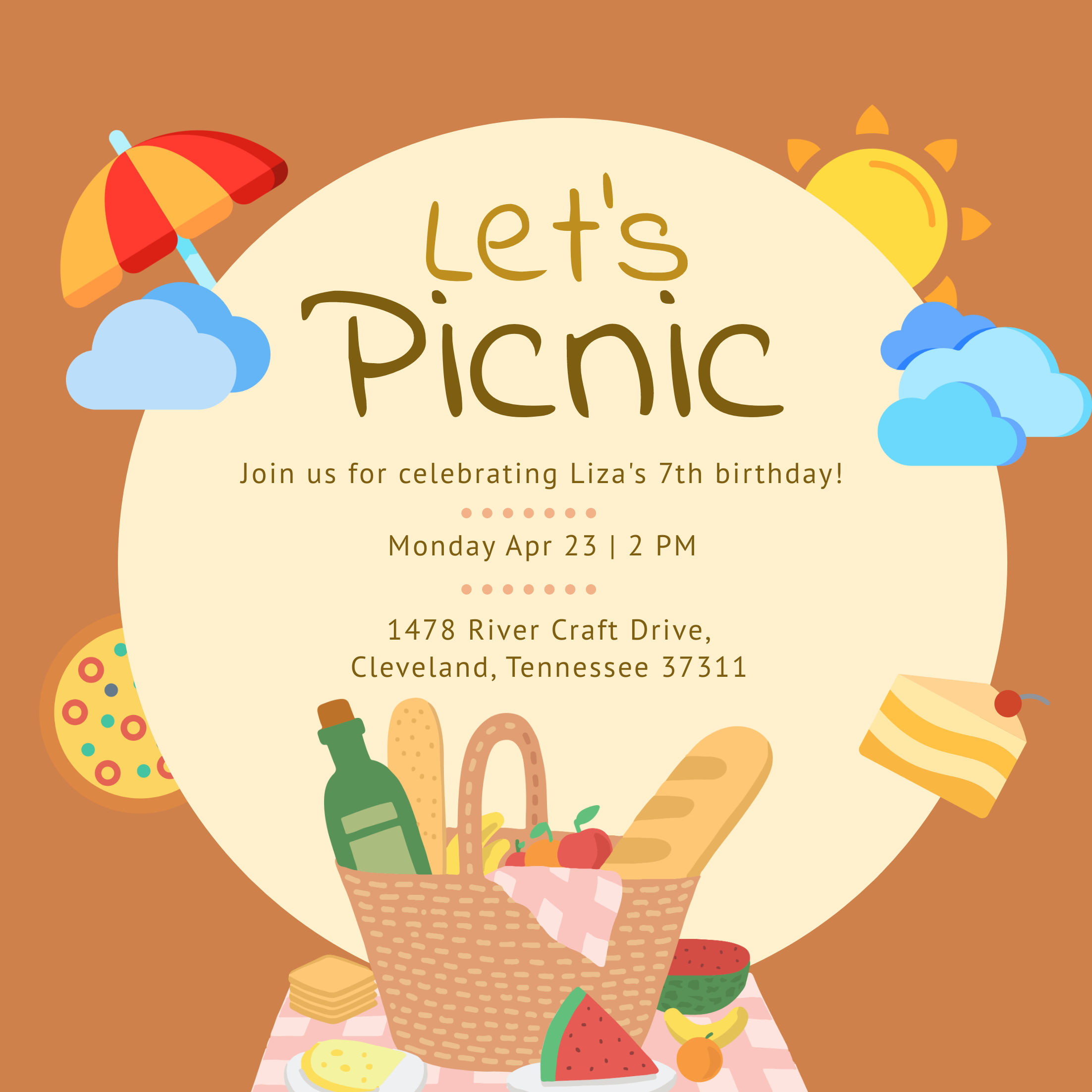 Picnic Invitation Template