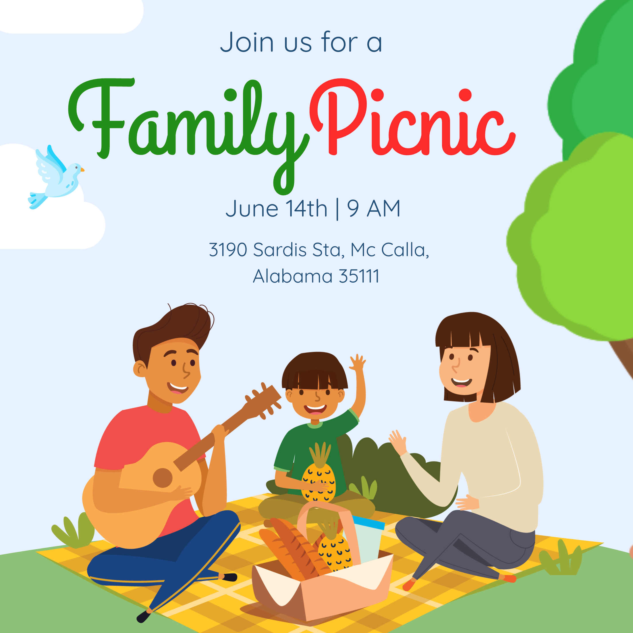 Picnic Invitation Template