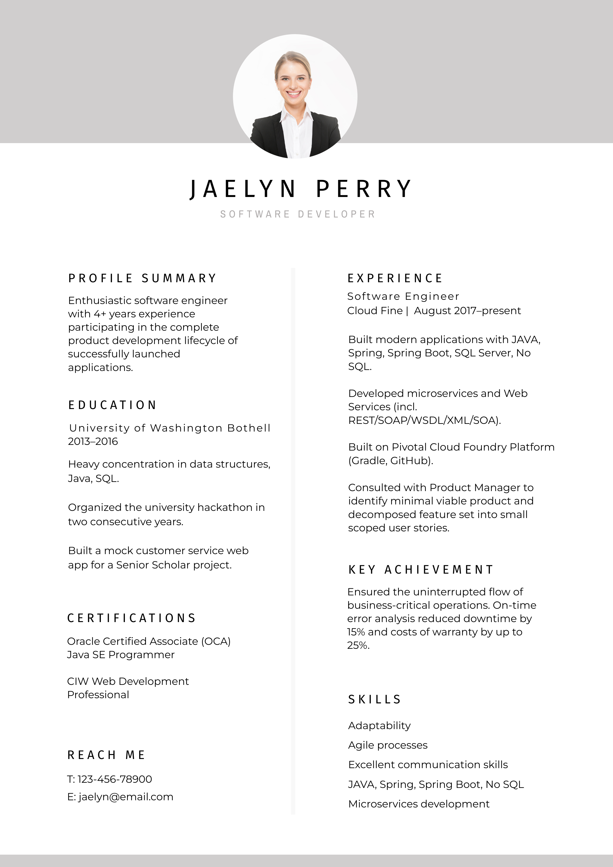 DocHipo's Resume Template