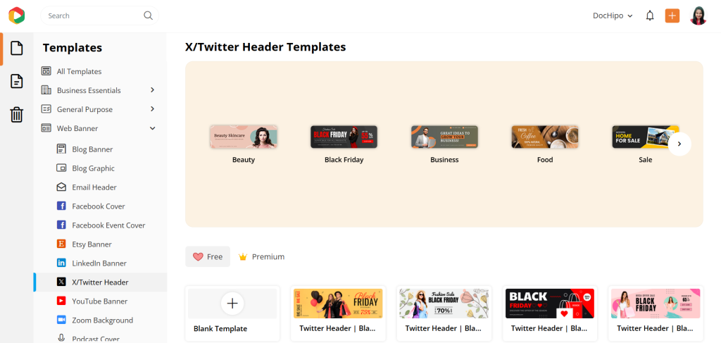 X/ Twitter Header Templates