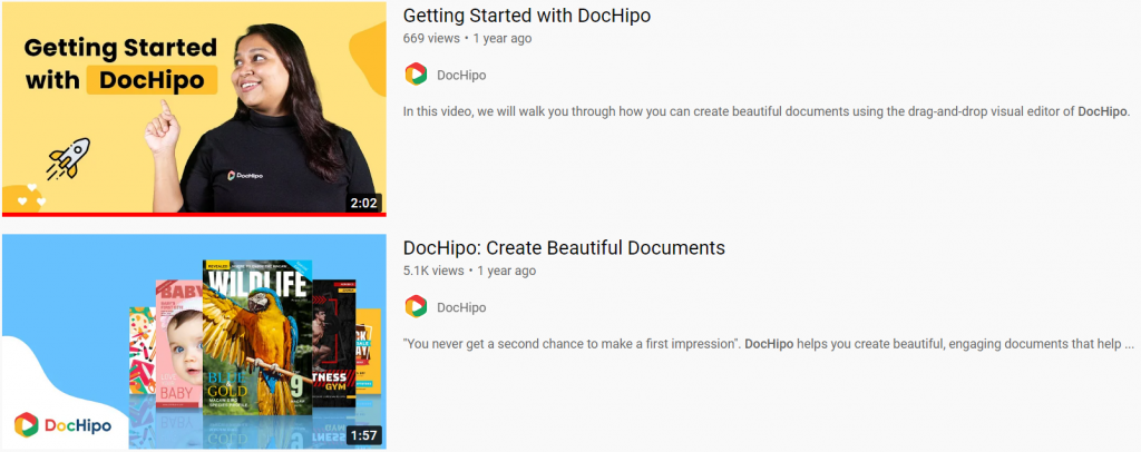 DocHipo YouTube Thumbnails