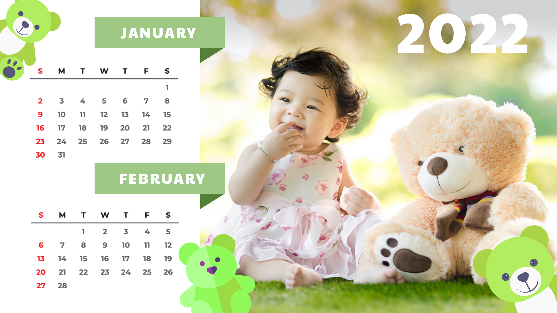 Kids Calendar Template