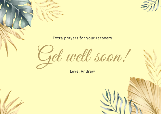 Get Well Soon Card Template