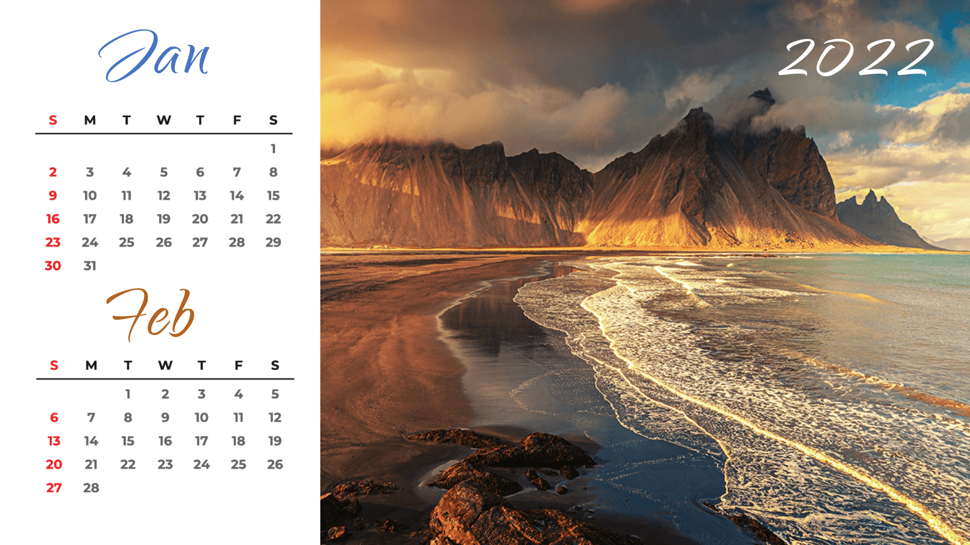 Nature Calendar Template