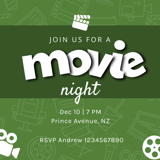 Movie Night Invitation Template