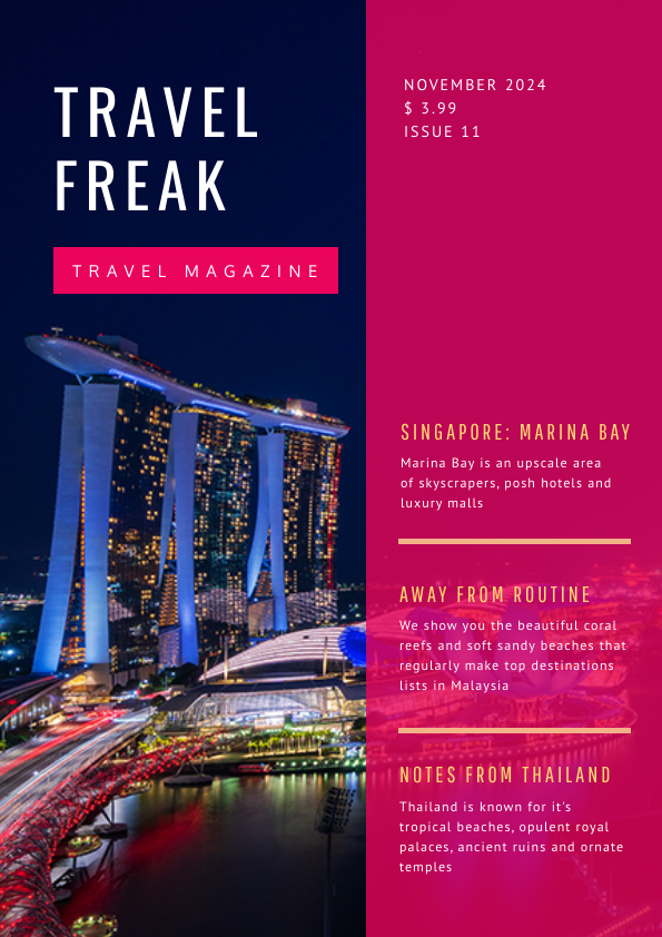 Travel Magazine Cover Template