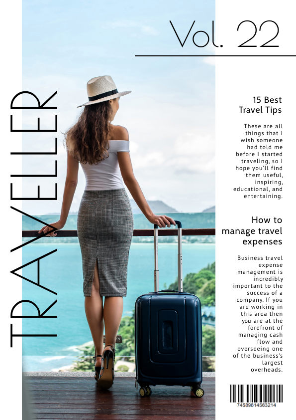 Travel Magazine Cover Template