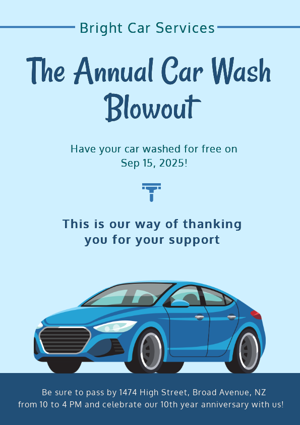 Car Washing Brochure Free Google Docs Template 