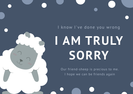 Apology Card Template