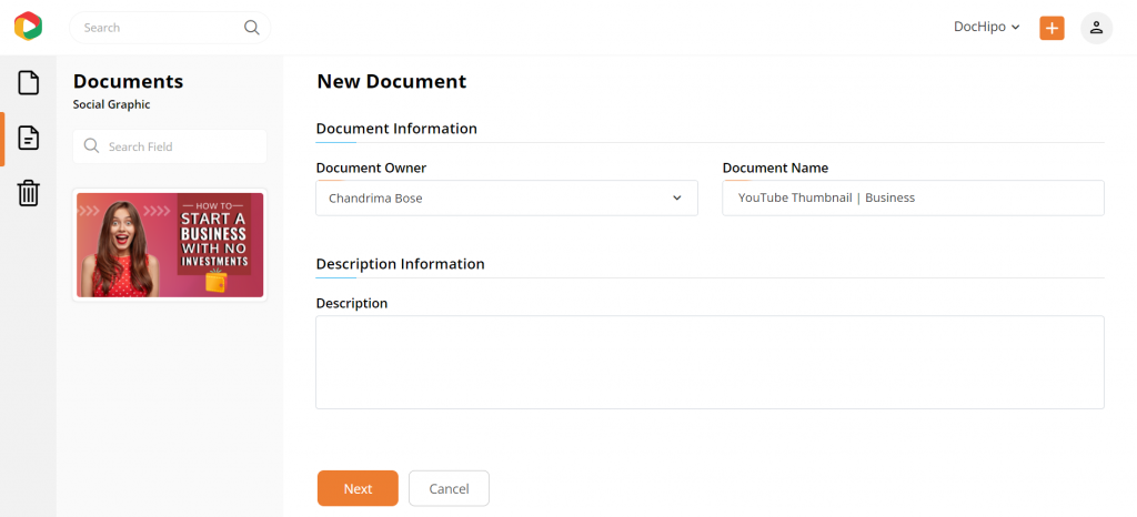 Add a Document Name