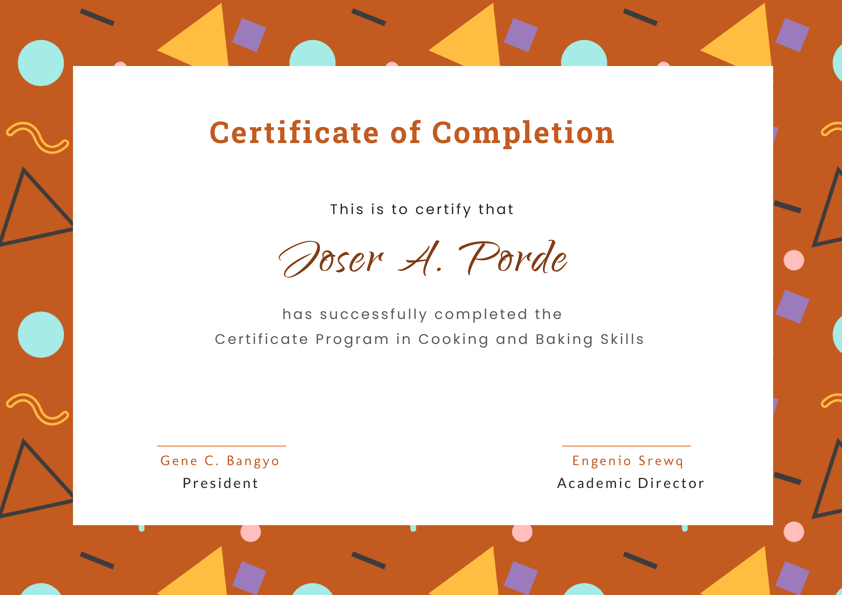 Certificate Template