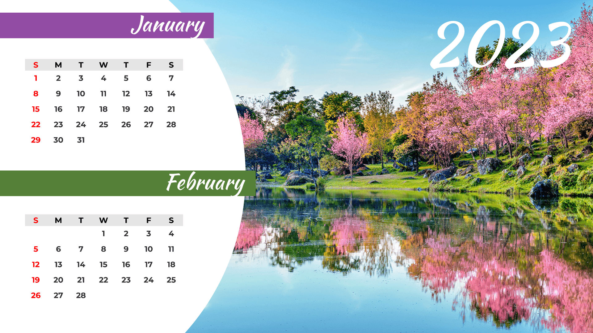 Nature Calendar Template