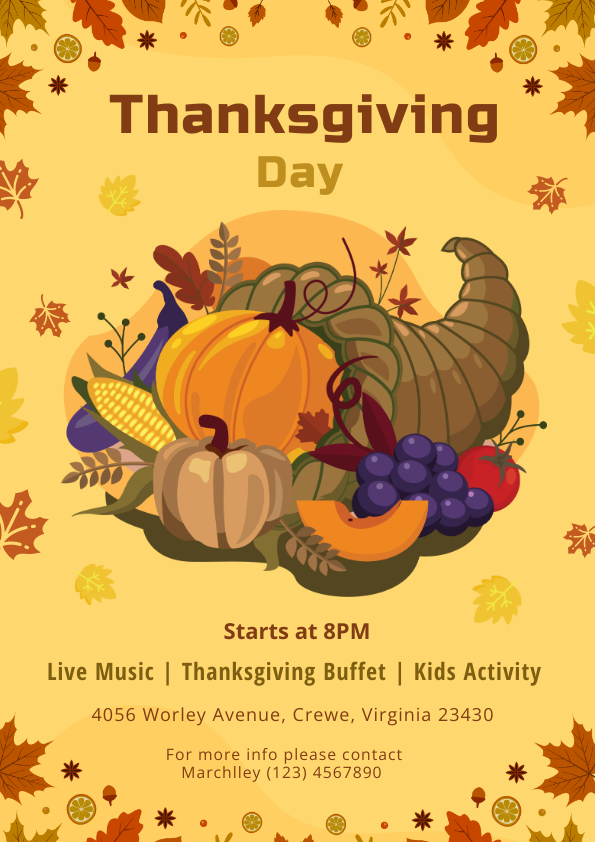 Thanksgiving Poster Template