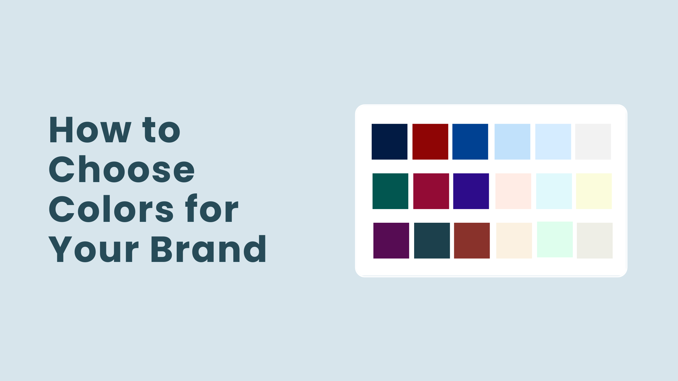 How to Choose Colors for Your Brand