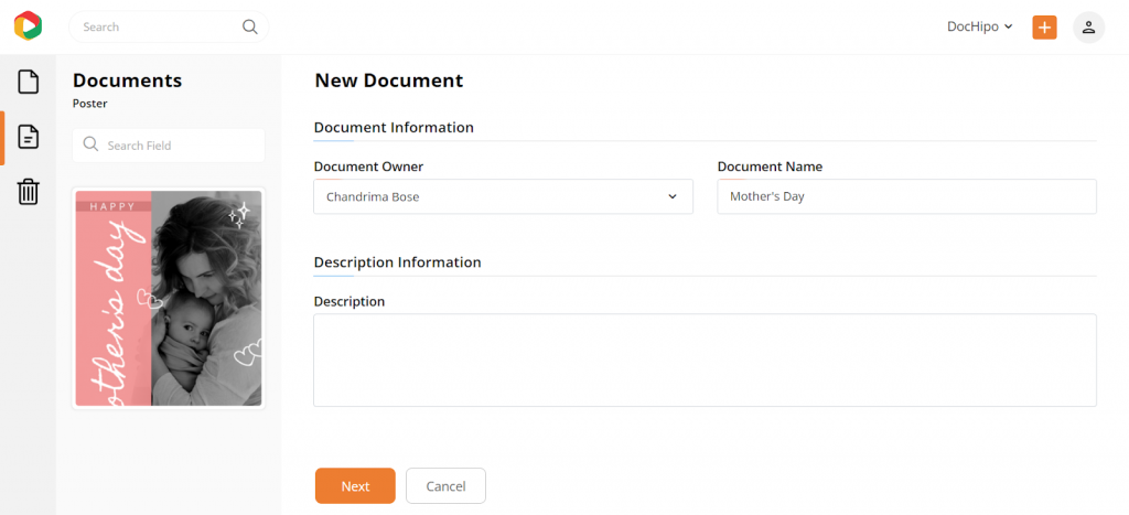 Add Document Information 