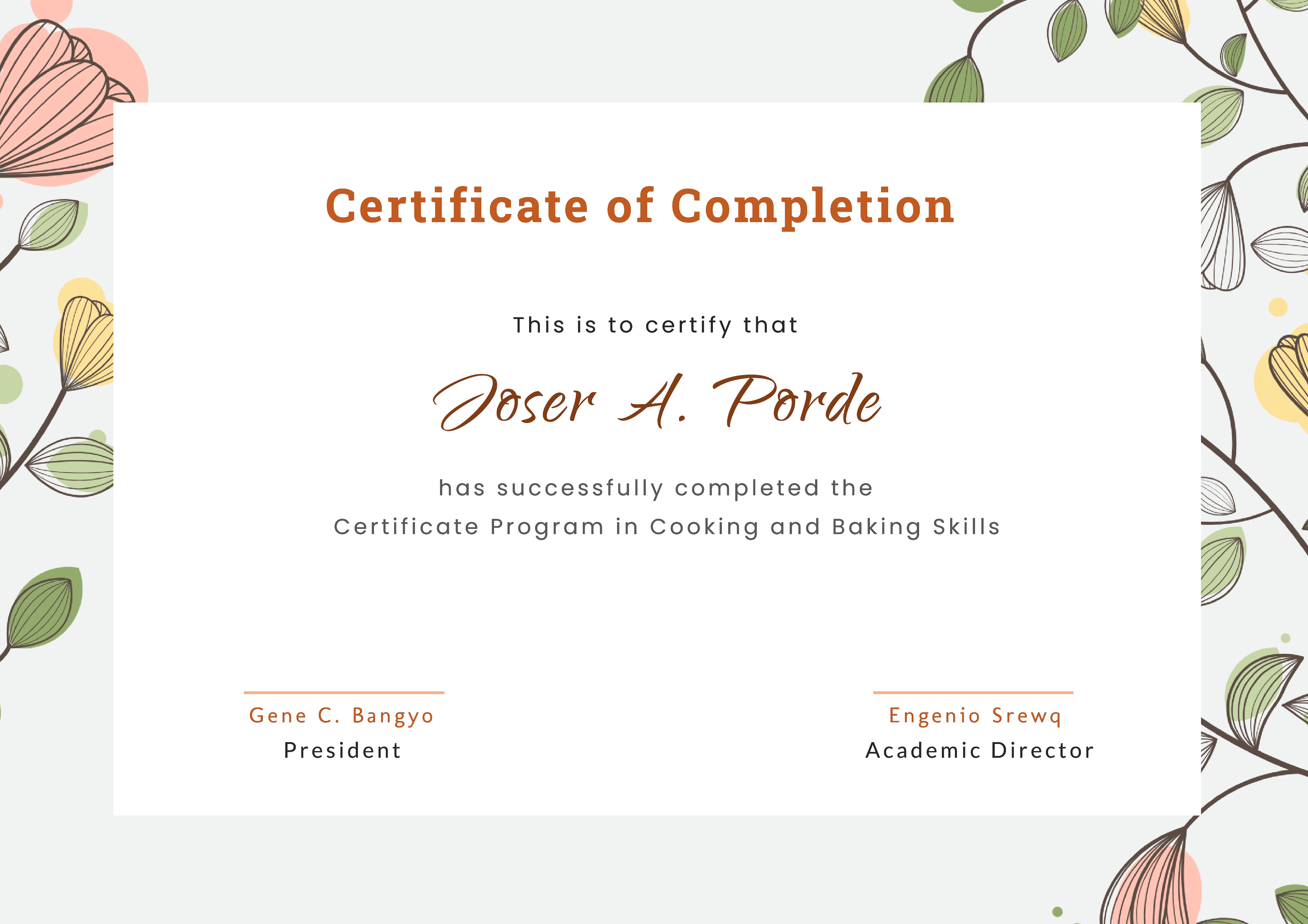 Certificate Template